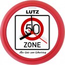 Verkehrszeichen - Beginn der Zone - mit Wunschzahl